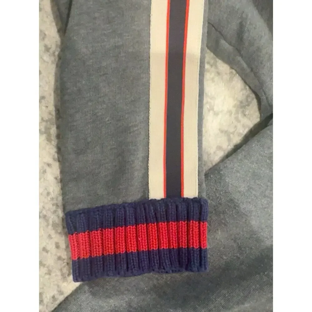Gucci Kids Web Stripe Logo Tape Zip Hoodie 11/12Y Made in Italy